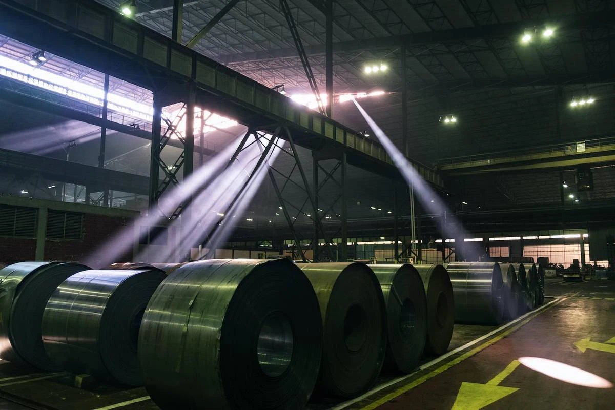 Brüssel Steel Produktionshalle mit Stahlcoils